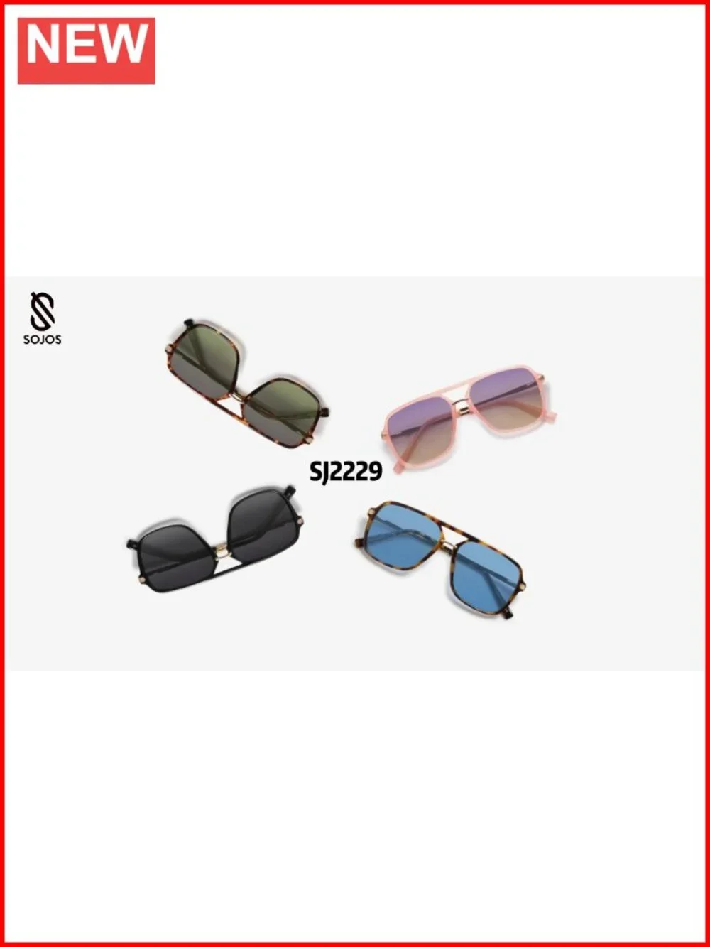 High Definition UV400 Polarized TAC Lens Sunglasses, Retro Double Bar Aviator
